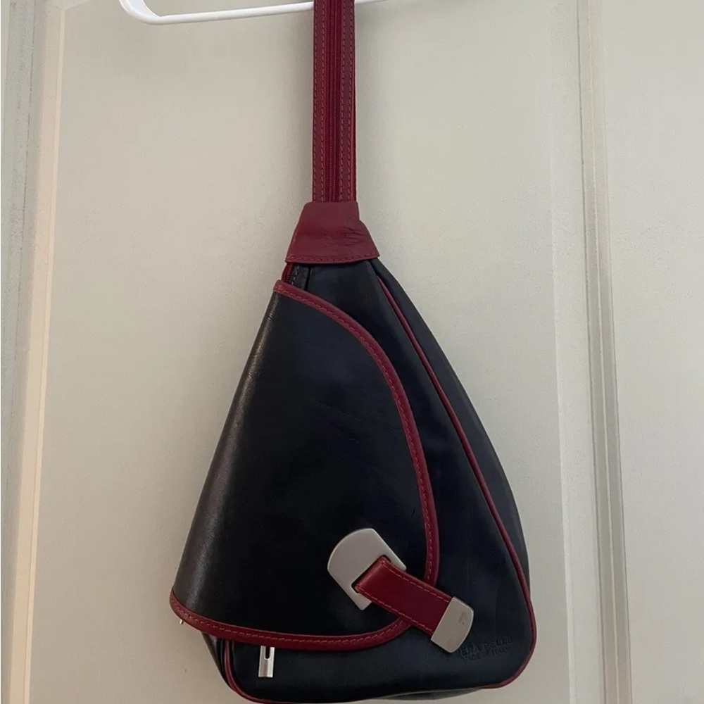 Vera Pelle Leather Backpack and Cross Body Purse